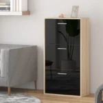 Black Shoe Rack for Hallway and Bedroom