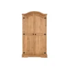 Corona 2 Door Pine Wardrobe for Bedroom Storage