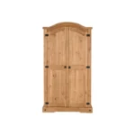 Corona 2 Door Pine Wardrobe for Bedroom Storage