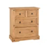Corona 2+2 Drawer Chest of Drawers in Solid Pine Wood