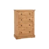 Corona 4 Drawer Chest of Drawers in Solid Pine Wood