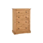 Corona 4 Drawer Chest of Drawers in Solid Pine Wood