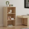 Oak Wood 3 Tier Cube Bookcase for Home Storage
