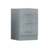 Full Grey Bedside Table for Bedroom