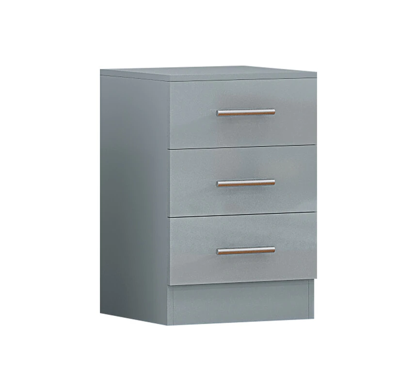 Full Grey Bedside Table for Bedroom
