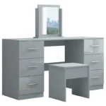 Full Grey Double Dressing Table for Bedroom
