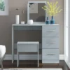 Full Grey Single Dressing Table for Bedroom