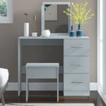 Full Grey Single Dressing Table for Bedroom
