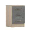 High Gloss Grey Bedside Table for Bedroom