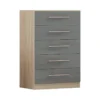 High Gloss Grey Chest of Drawers