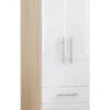High Gloss White Wardrobe with 2 Doors and 2 Drawers