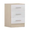High Gloss White Bedside Table for Bedroom Storage