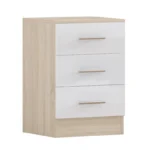 High Gloss White Bedside Table for Bedroom Storage