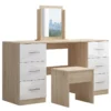 High Gloss White Double Dressing Table