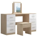 High Gloss White Double Dressing Table