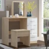 High Gloss White Single Dressing Table for Bedroom